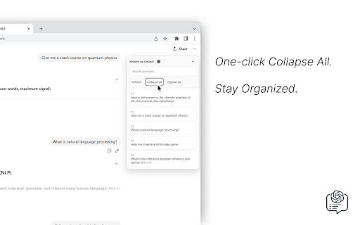 ChatGPT Navigator - Jump Between Questions, Fold Long Answers, Stay Focused screenshot 2