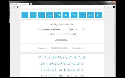 Lottery Number Generator