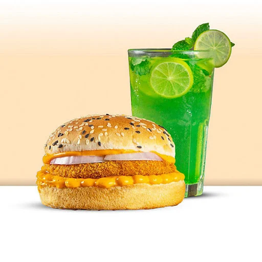 Krispy Chicken Burger + Lime N Mint