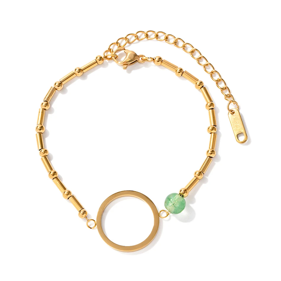 Pulseira Quadrada Aço Inox Textura Jade Malaia Cor Mágica Opalina e Concha Vazada, Design Sofisticado e Encantador.