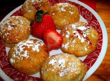 Strawberry Filled Puff Pastry Donuts