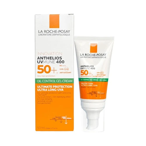 Kem chống nắng La Roche-Posay giúp giảm bóng nhờn da Laboratoire Dermatologique Anthelios UV Mune 400 Oil Control Gel- Cream