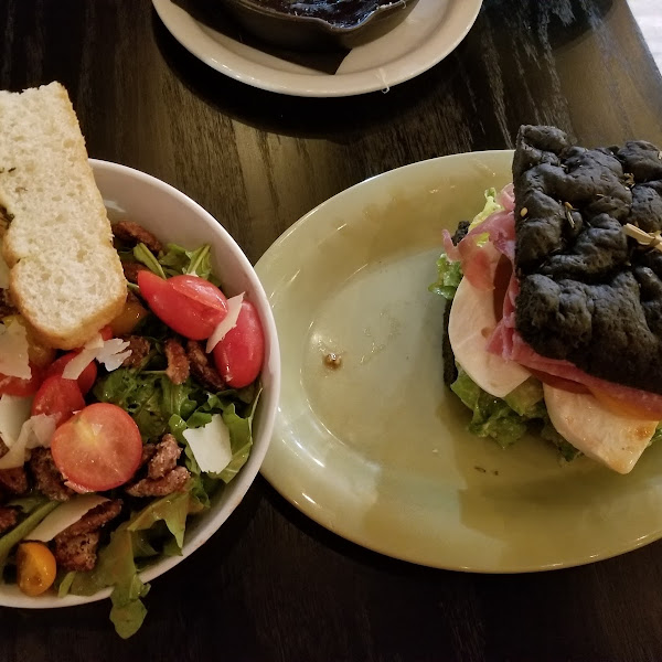 Italian sandwich and salad-yum!!