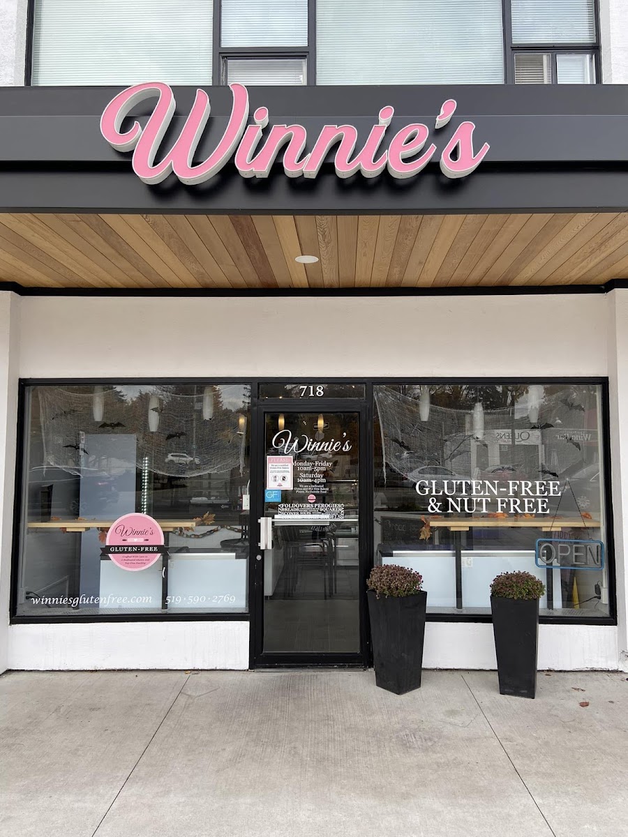 Winnie's GF storefront on Belmont Ave. Kitchener, ON