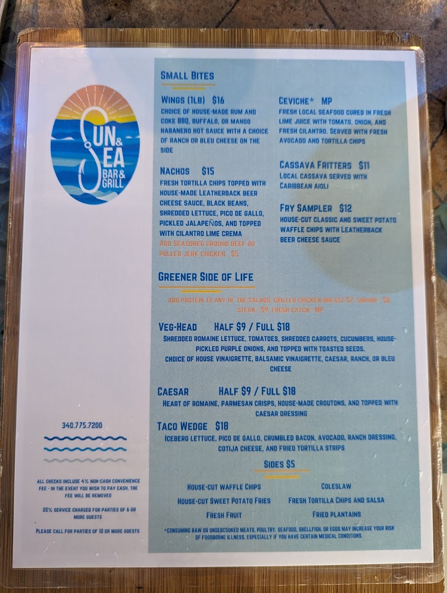 Gluten-Free at Sun and Sea Bar & Grill