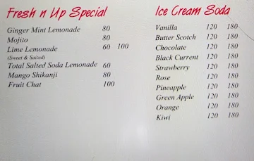 Fresh 'N' Up menu 