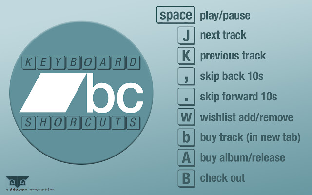 Bandcamp Player Keyboard Shortcuts chrome extension