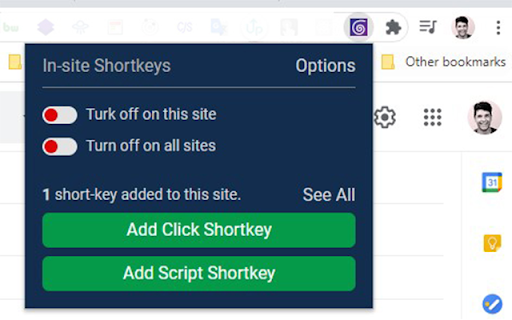 Keyboard Shortcuts for Websites