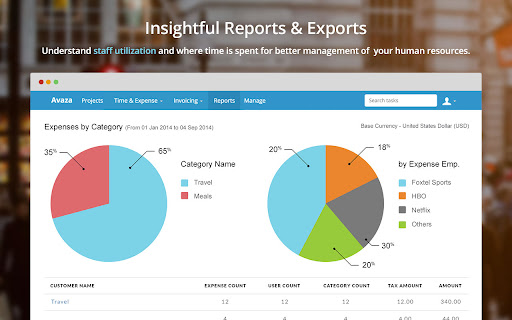 Avaza - Invoices & Timesheets