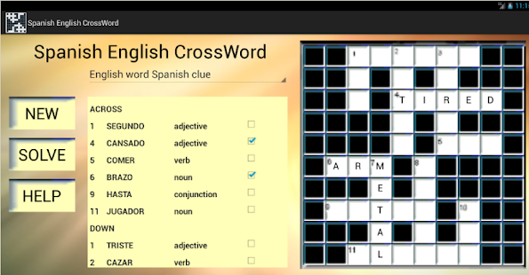Spanish English CrossWord(圖5)-速報App