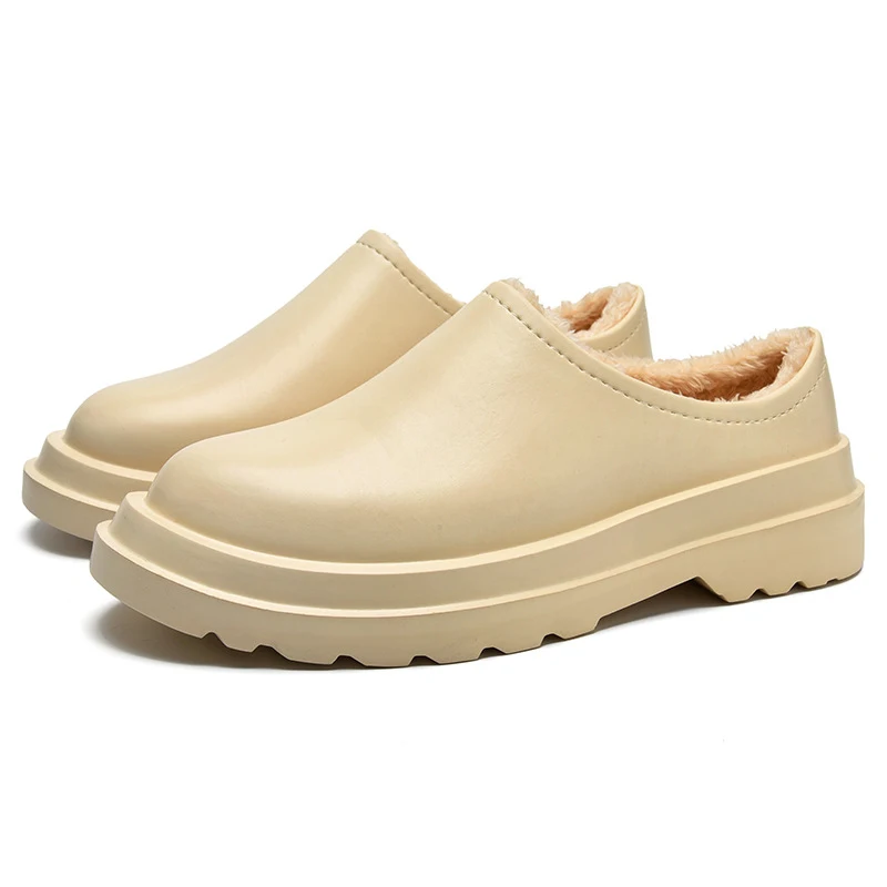 Chaussons d'intérieur pour hommes en coton à bout renforcé et semelle épaisse. Confortables et chauds pour la maison. Idéals pour l'hiver.