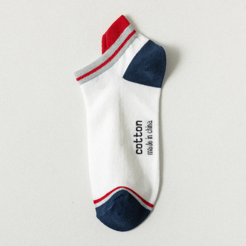Men's Socks Sweat-absorbent Breathable Short Pure Cotton Sports Mesh Thin Low-top Spring Summer Boa