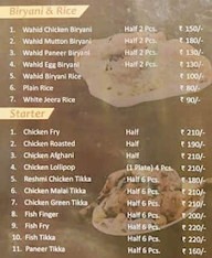 Wahid Biryani menu 8