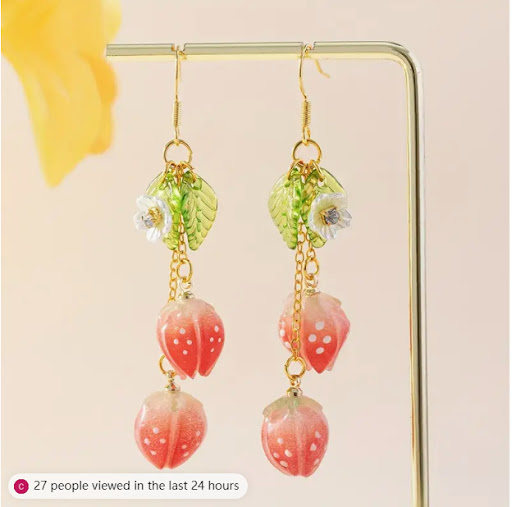 Title 5, Chinese Advanced Color Flower Earrings Elevate ...