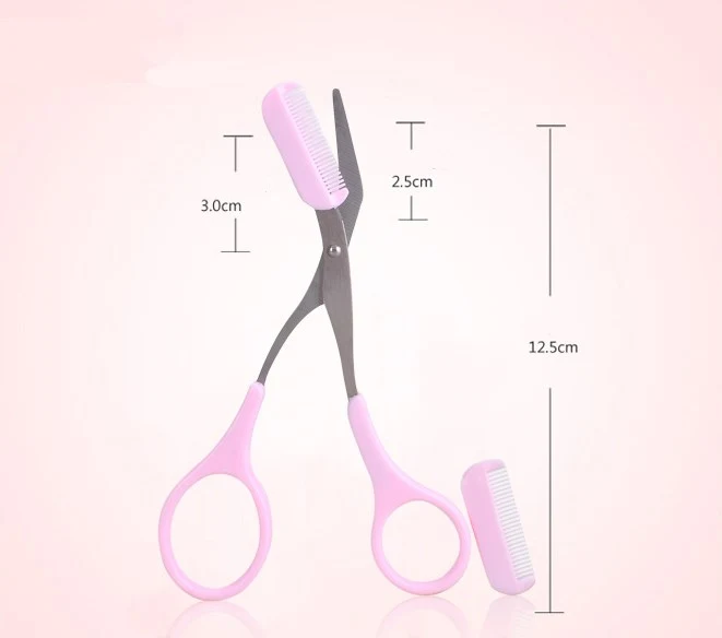 Augenbrauenschere mit Kamm für präzises Trimmen und Formen. Einfache Anwendung für perfekt definierte Augenbrauen. Unverzichtbar.