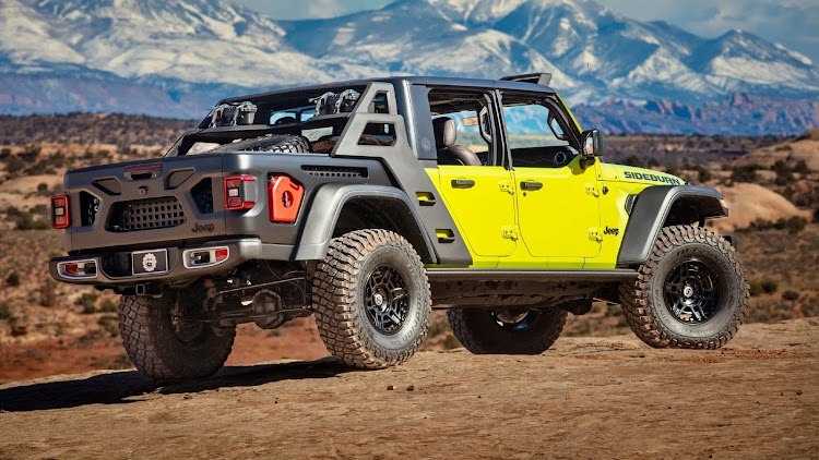 Cyborg-ish Jeep Gladiator brings ruggedness for driving off-road. Picture: SUPPLIED