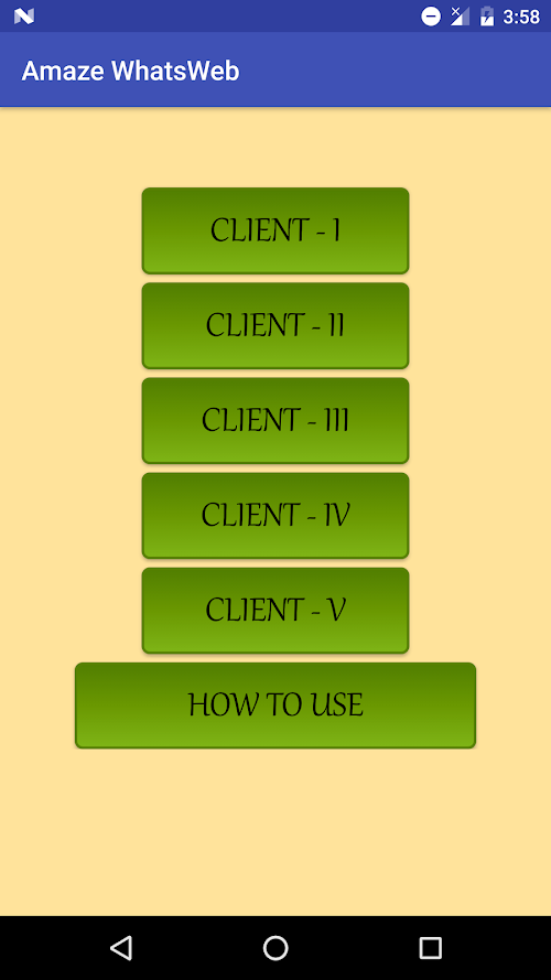 Android application Client-IV screenshort