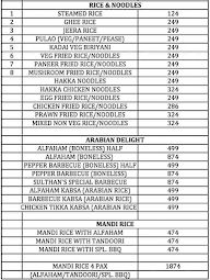 Sulthan's Biriyani menu 1