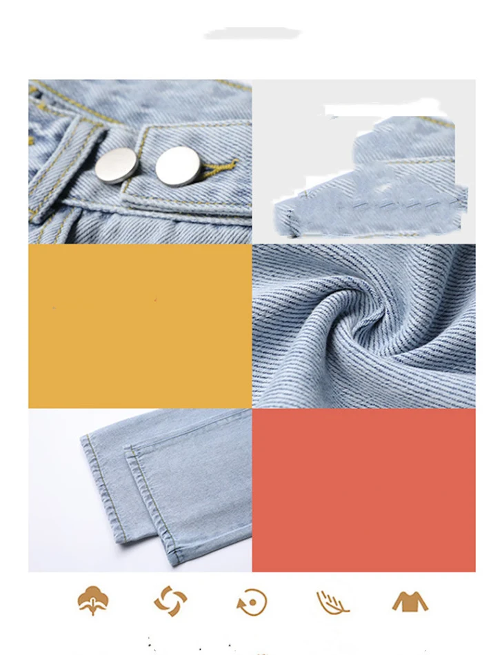 Jeans a vita alta da donna, dritti e larghi, perfetti per donne alte e magre. Offrono comfort, vestibilità impeccabile e un look alla moda.