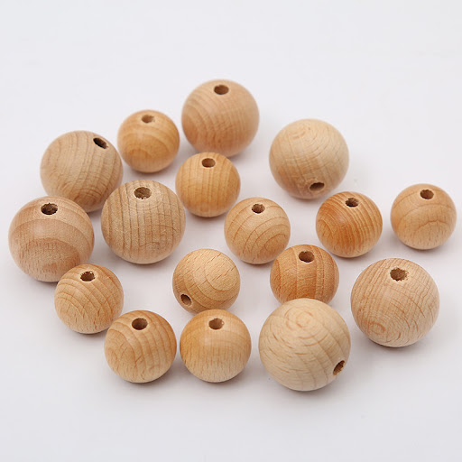 Title 4, Beech Wood Round Beads for ornaments, accessori...
