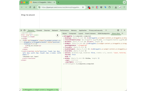 jQuery Debugger v3 screenshot 1
