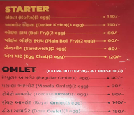 Surti Egg Wala menu 1