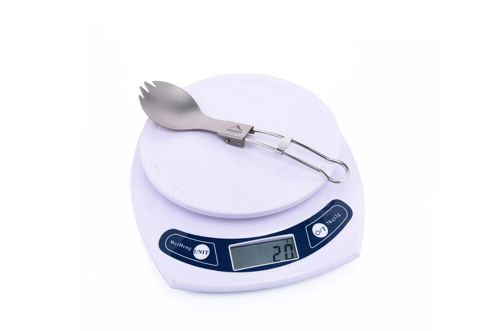 Title 9, Pure titanium opvouwbare vork en lepel, twee in...