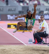  Ruswahl Samaai of South Africa in action during the Long Jump Final during day 2 of the IAAF World Athletics Championships at Khalifa International Stadium on September 28, 2019 in Doha, Qatar.