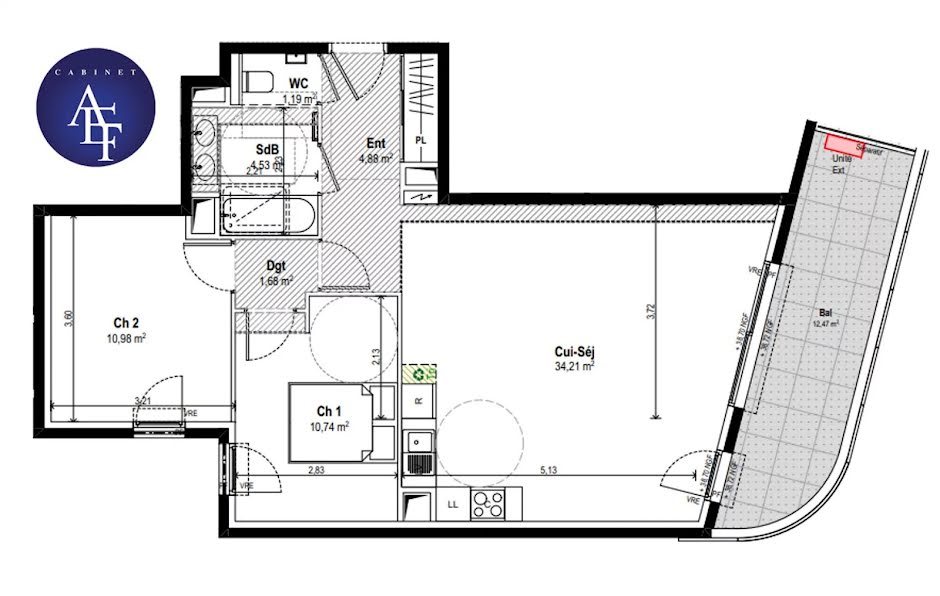 Vente appartement 3 pièces 67 m² à Nice (06000), 549 000 €
