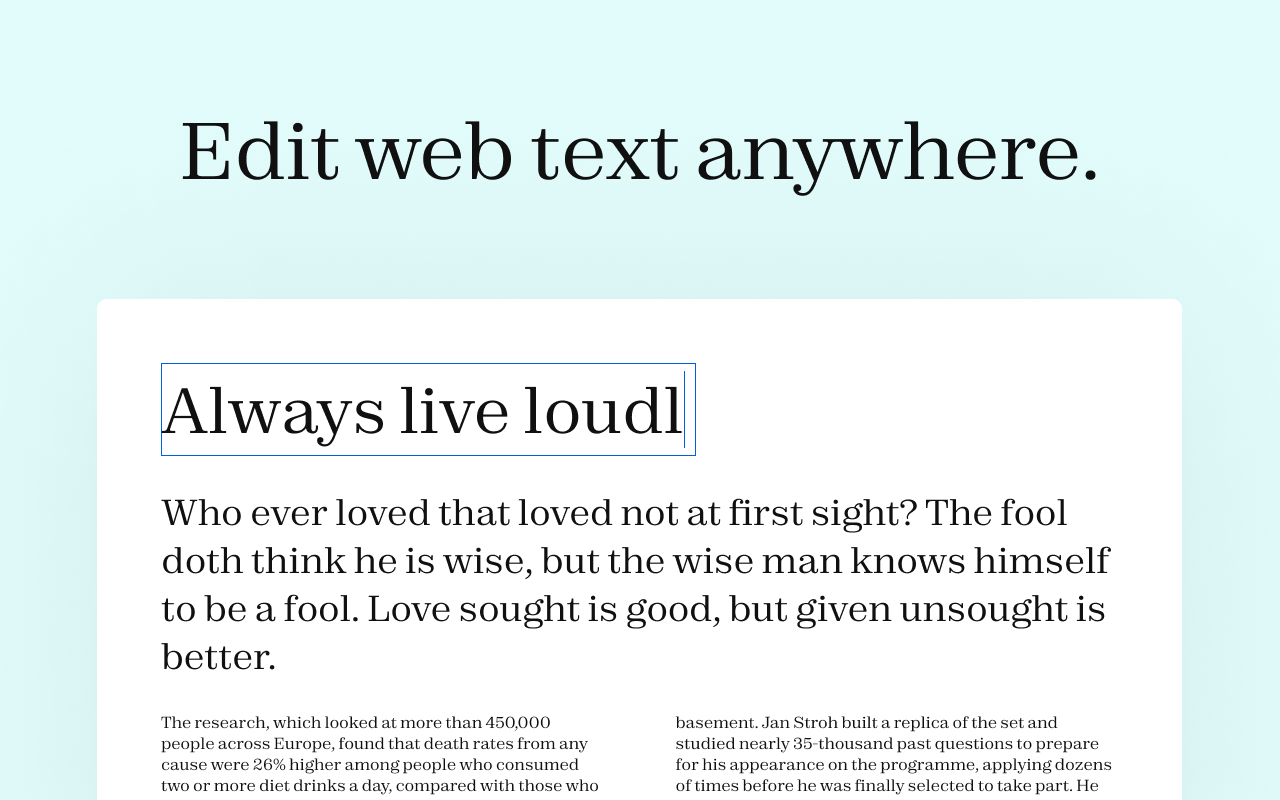 Subeditor: Webpage Text Editor Preview image 3