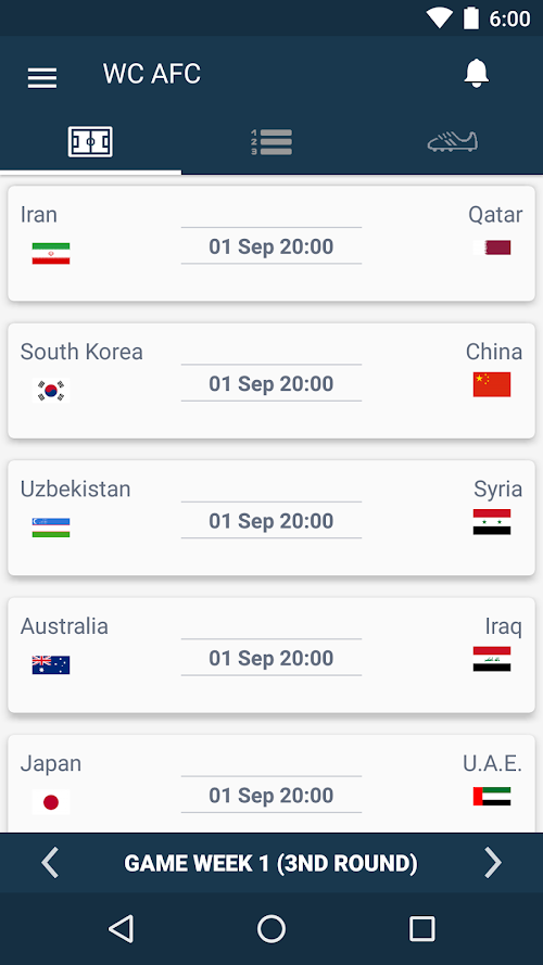 Android application Road to Russia 2018 - AFC Zone screenshort