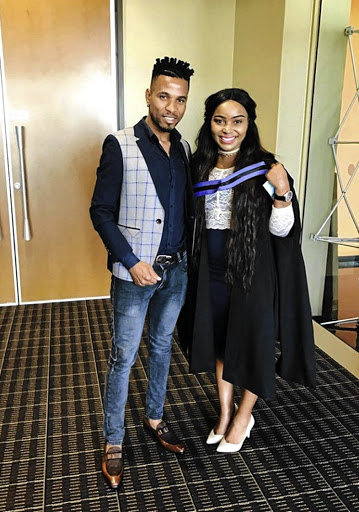 Nhlanhla Vilakazi with his wife Nqobile