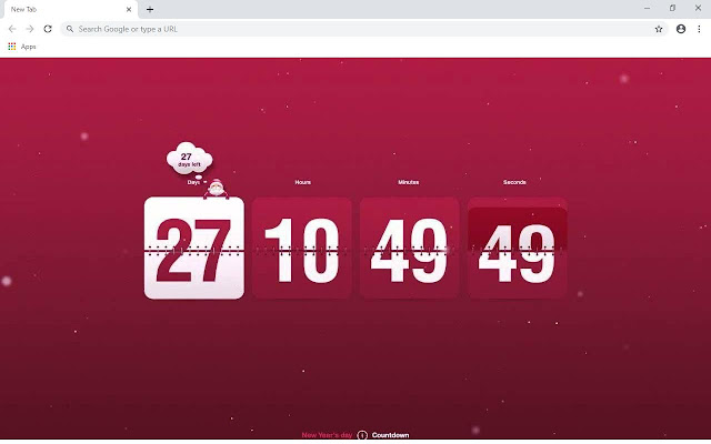 Christmas Countdown Wallpapers and New Tab