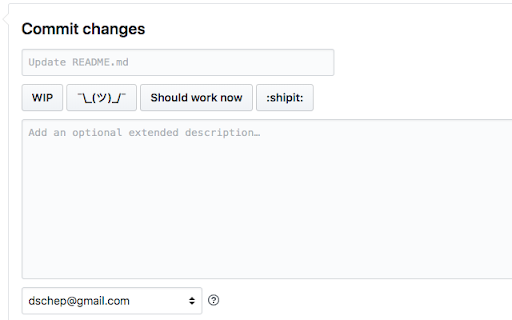 Github One-Click Commit