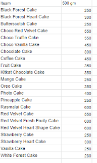 New Bittoo Cake Wala menu 1