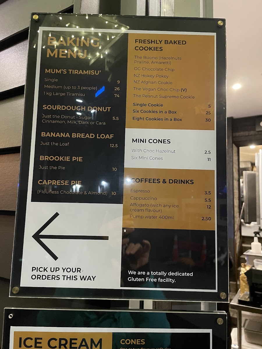 Giapo gluten-free menu