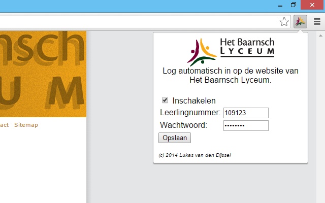 Het Baarnsch Lyceum Autologin