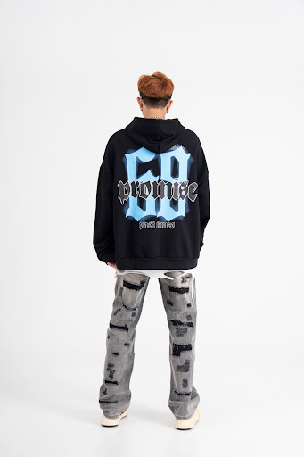 Title 5, Letter Print Hooded Sweater Loose Couple Coat f...