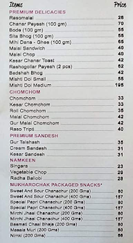 Mishti Affair menu 4