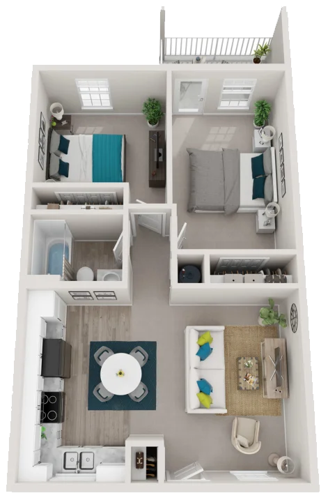 2 Bed 1 Bath