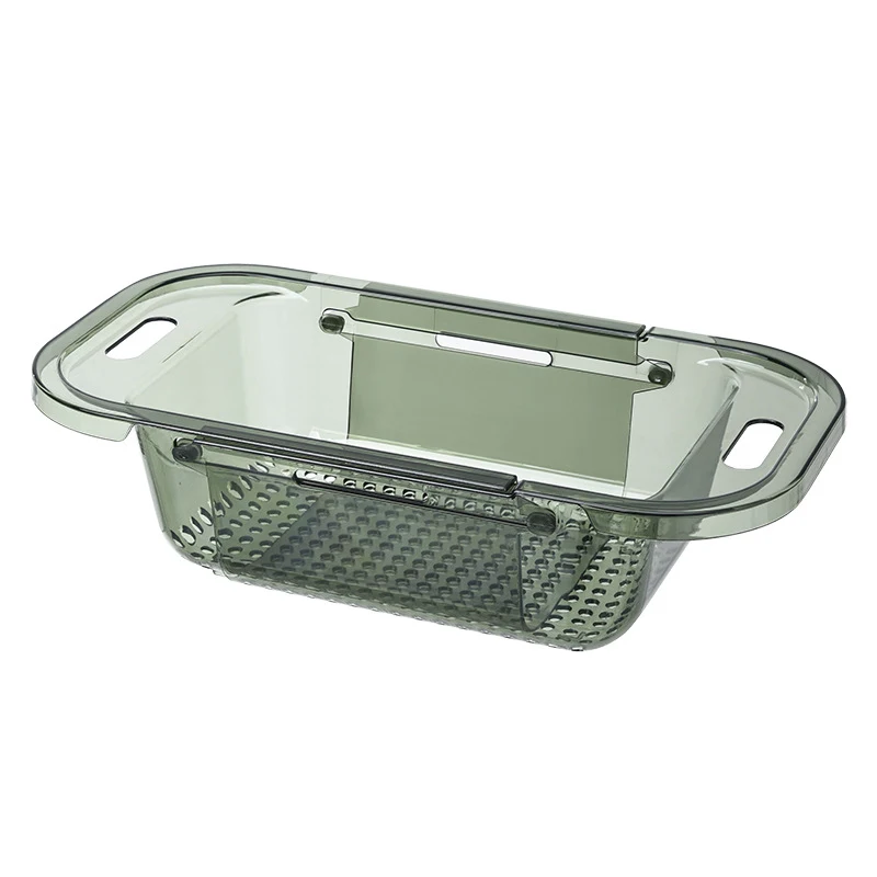 Cesta de drenagem telescópica para pia Doméstica Mantenha a cozinha organizada e economize espaço com esta prática e ajustável prateleira.