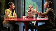 Jada Pinkett Smith, Willow Smith and Adrienne Banfield-Norris in one of her Red Table Talk Facebook live shows.