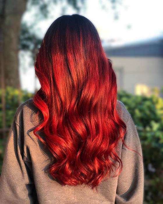 Picture of a lady rocking the scarlet hair