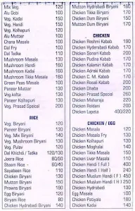 Sai Prasad Family Restaurant & Bar menu 4