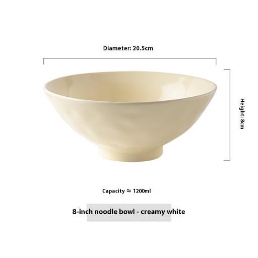 Title 6, Cream Style Noodle Household Ceramic Soup Bowl ...