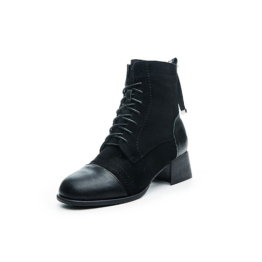 Title 1, Bottes mi-mollet en peau de vache pour femmes, ...