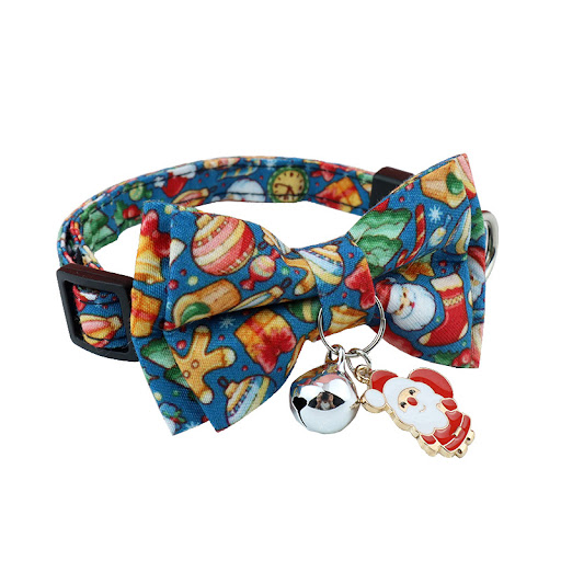 Title 4, Polyester Christmas Series Pet Bow Collar Dress...