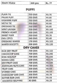 Parveen Bakers Ville menu 4