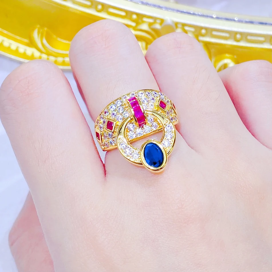 Vintage High Carbon Diamant Zirkoon Ring Vrouwelijk Sieraad Prachtig Design Klassiek Ideaal Geschenk voor Dames.