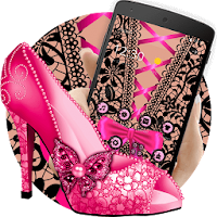 Pink Lace High Heels Theme